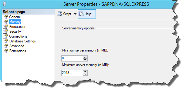AppDna SQL Server Speichernutzung